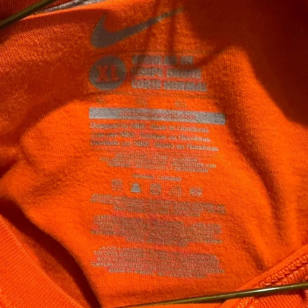 Y2K Nike Baseball Orange Graphic T-Shirt Size Men’s XL